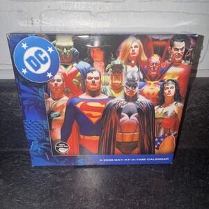 Trends International DC Comics 2026 Day-at-a-Time Box Calendar Desk Calendar